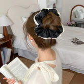 Fashion Elegant Trendy Sweet Scrunchies for Girls French Style Lustrous Hair Ties for Women Ladies Hair Accessories Female