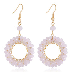 Fashion Rhinestone Sweet Elegant Trendy Drop Earrings for Girls Stylish Cute Jewelry for Women Ladies Hoop Accessories Wholesale