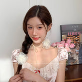 Solid Color Flower Ribbon Hair Clips for Girls Fashion Elegant Sweet Cute Haarspange for Women Ladies Hair Accessories Alligator