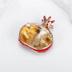 Fashion Fruits Pomegranate Sweet Brooches for Girls Elegant Glamorous Charms Pins Jewelry for Women Ladies Accessories Wholesale