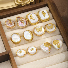 Fashion 18K Gold Plated Pearl Stud Earrings for Girls Trendy Simple Jewelry for Women Ladies Wholesale China Manufacturer