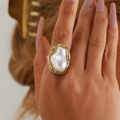Fashion Baroque Simple Trendy Rings for Girls Sweet Elegant Jewelry for Women Ladies Accessories Chinese Supplier Wholesale