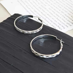 Female Simple Large Hoop Earring Fashion Sequined Sparking Affordable Lightweight Bulk Order Jewelry Accessories for Holiday