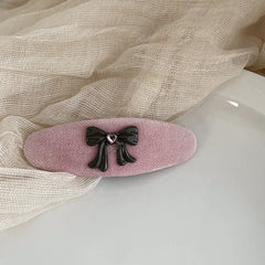 Sweet Bowknot Simple Cute Hair Clips for Girls Elegant Graceful Minimalistic Snap Clips for Women Ladies Hair Accessories