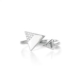 Geometric Triangle Open Rings for Women Adjustable Minimalist Modern Statement Band Fashion Jewelry Gift Accessories Wholesale