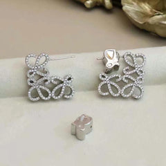 Women Hot Sale Creative Design Flower Rhinestone Heart Drop Earring Fashion Glitter Charms Affordable Bulk Jewelry Accessories