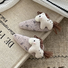 Fashion Sweet Cute Animals Horse Hair Clips for Girls Trendy Stylish Snap Clips for Women Ladies Hair Accessories in Stock