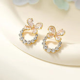 Female New Design Irregular Shape Small Crystal Rhinestone Fashion Sparking Bulk Order Stud Earring Accessories for Girls Causal