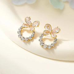 Female New Design Irregular Shape Small Crystal Rhinestone Fashion Sparking Bulk Order Stud Earring Accessories for Girls Causal