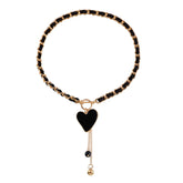 Fashion Heart Shaped Simple Minimalistic Necklaces for Girls Sweet Trendy Dainty Jewelry for Women Ladies Accessories Wholesale