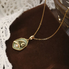 Fashion Freshwater Pearl Copper 18K Gold Plated Necklaces for Girls Vintage Luxury Jewelry for Women Ladies Wholesale Bulk