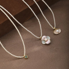 Fashion Cultured Pearl Elegant Necklaces for Girls Sweet Flower Jewelry for Women Ladies Jewelry for Women Ladies Wholesale