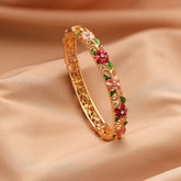 Fashion Dainty Copper 14K Gold Bangles for Girls Trendy Vintage Art Deco Jewelry for Women Ladies Accessories Chinese Supplier