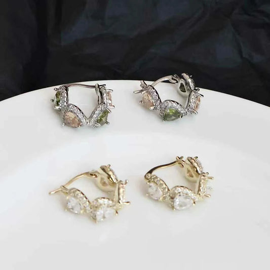 Fashion Trendy Stylish Elegant Hoop Earrings for Girls Luxury Imitation Pearl Sweet Jewelry for Women Ladies Accessories Chic