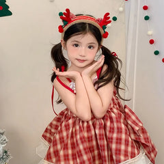 2025 Christmas Bowknot Deer Head Band for Baby Girls Cute Sweet Festive Hair Band for Kids Children Hair Accessories in Stock