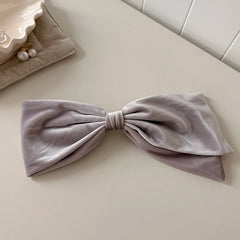 Famale Velvet Bowknot Hair Clips Purple Fashion Elegant Large Barrette for Daily Party Wholesale Women's Clips Hair Accessories