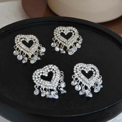 Fashion Elegant Heart Shaped Designer Drop Earrings for Girls Exaggerated Stylish Jewelry for Women Ladies Accessories Wholesale