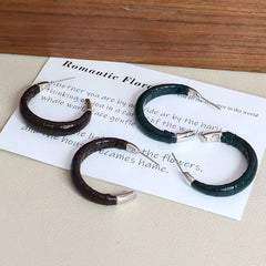 Fashion Leopard Print Vintage Retro Classic Hoop Earrings for Girls Simple Trendy Elegant Jewelry for Women Ladies Accessories