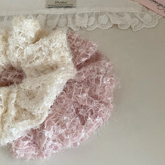 Female Autumn Winter Hot Sale Solid Color Thick Thin Hair Large Scrunchies Fashion Sweet Elegant in Stock Hair Ties Accessory