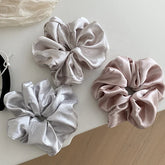 Fashion Satin Lustrous Simple Scrunchies for Girls Minimalistic Solid Color Hair Ties for Women Ladies Hair Accessories Chic