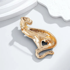Fashion Black Leopard Trendy Brooches for Girls Stylish Punk Glamorous Charms Pins for Women Ladies Jewelry Accessories Chic