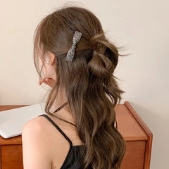 Fashion Glitter Bowknot Hair Clips for Girls Elegant Trendy Alligators for Women Ladies Hair Accessories Chinese Supplier