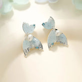 Fashion Glitter Luxurious Fine Charm Bowknot Drop Earrings for Girls Ocean Trendy Jewelry for Women Ladies Accessories Chic
