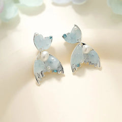 Fashion Glitter Luxurious Fine Charm Bowknot Drop Earrings for Girls Ocean Trendy Jewelry for Women Ladies Accessories Chic