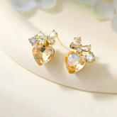 Fashion Trendy Fruits Bowknot Drop Earrings Rhinestone Glitter Jewellry for Women Ladies Accessories Bijuterias Charms Art Deco