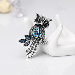 Fashion Retro Vintage Lustrous Animals Owl Brooches for Girls Stylish Trendy Glitter Pins Jewelry for Women Ladies Accessories