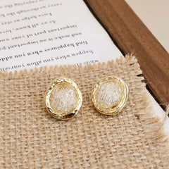 Women Irregular Shape Creative Design Small Stud Earring Fashion Elegant Graceful Chic Bulk Jewelry Accessories for Female Daily