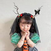 Halloween Headband for Kids Deadwood Butterfly Spooky Nature Hairband Children Costume Party Hair Accessories Trick or Treat