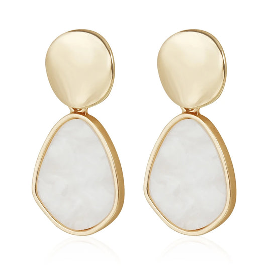 Fashion Bold Simple Minimalistic Elegant Drop Earrings for Girls Vintage Retro Glamorous Jewelry for Women Ladies Accessories