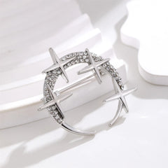 Fashion Glitter Rhinestone Sweet Elegant Brooches for Girls Stylish Trendy Pins Jewelry for Women Ladies Accessories New Design