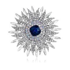 Fashion Glitter Rhinestone Sweet Brooches for Girls Sweet Elegant Luxury Pins Jewelry for Women Ladies Accessories Wholesale