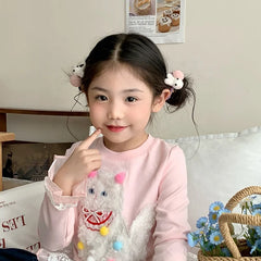 Sweet Cute Animals Rabbit Carrots Hair Ties for Baby Girls Kawaii High Elastic Scrunchies for Kids Children Hair Accessories