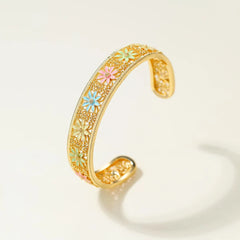 Luxury Simple Classic Trendy Fashion Cuff Bracelets for Girls Elegant Rings Dainty Jewelry Sets for Women Ladies Accessories
