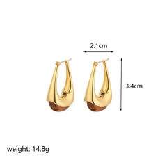 Fashion Trendy Simple Minimalistic Stylish Hoop Earrings for Girls Elegant Jewelry for Women Ladies Wholesale China Manufacturer