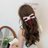 Sweet Ribbon Bowknot Cute Hair Clips for Girls Elegant Graceful Kawaii Alligators for Women Ladies Hair Accessories in Stock