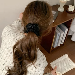 Simple Lace Elegant Solid Color Scrunchies for Girls Elegant French Style Hair Ties for Women Ladies Hair Accessories Chic