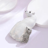 Fashion Cute Animals Polar Bear Brooches for Girls Sweet Stylish Trendy Pins Jewelry for Women Ladies Accessories Wholesale