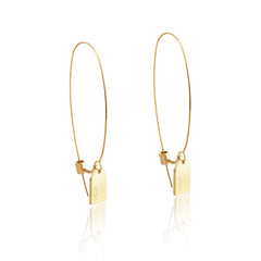 Internet Celebrity Minimalist Hoop Earrings Personalized English Letter Earrings Fashion Commuting Design Earrings Wholesale