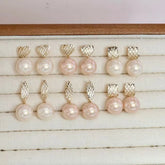 Elegant Fashion Cute Imitation Pearl Refined Dainty Drop Earrings for Girls Sweet Jewellry for Women Ladies Bijuterias Wholesale