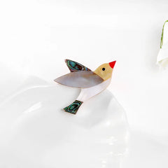 New European and American Fashion High-end Bird Animal Brooches Natural Abalone Series Corsages in Stock for Wholesale Jewelry