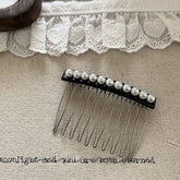 Fashion Simple Imitation Pearl Comb for Girls French Style Classic Trendy Stylish Hair Accessories for Women Ladies in Stock