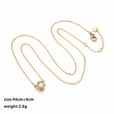 Fashion Copper Link Chain Cubic Zirconia Pendent Necklaces for Girls Sweet Jewelry for Women Ladies Wholesale China Factory