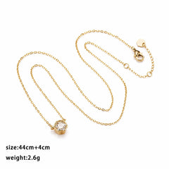Fashion Copper Link Chain Cubic Zirconia Pendent Necklaces for Girls Sweet Jewelry for Women Ladies Wholesale China Factory