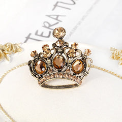 Fashion Glitter Rhinestone Elegant Crown Brooches for Girls Sparking Pins Jewelry for Women Ladies Accessories Wholesale Sweet