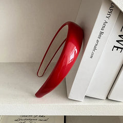 Women Red Acrylic Hairbands Candy Color Fashion Vintage Sweet Customized Wholesale Head Band Festival Christmas Accessories