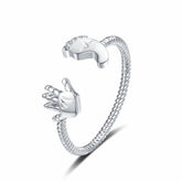 Cute Little Foot Rings Women Simple and Adjustable Opening Rings Personalized Fashionable Jewelry Accessory Wholesale Hot Sale